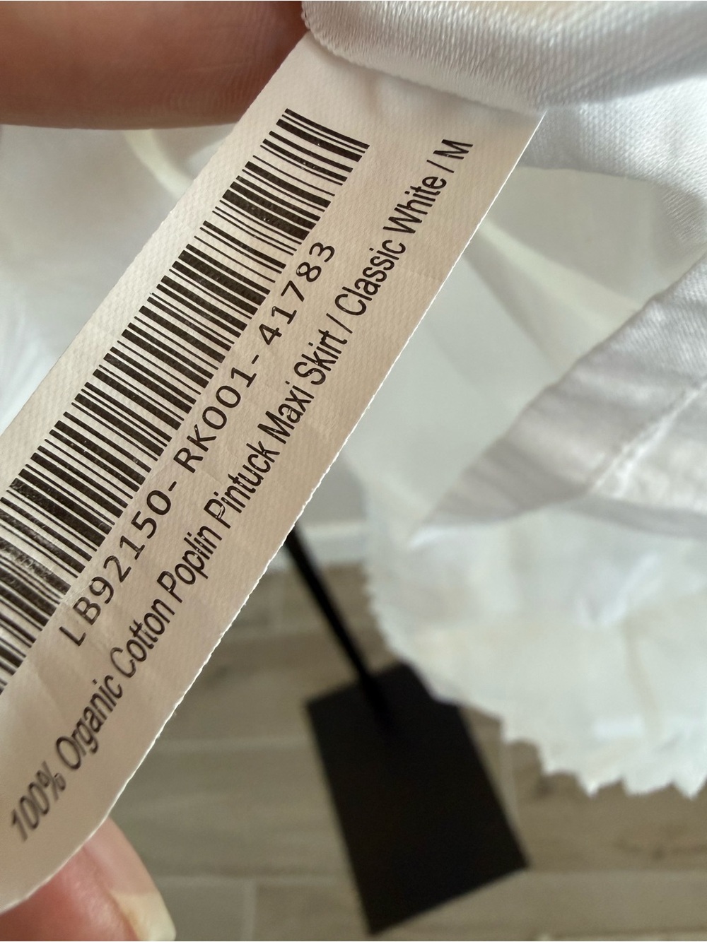 NEW Quince 100% Organic Cotton Poplin Pintuck Maxi Skirt Medium Classic White - Picture 6 of 7